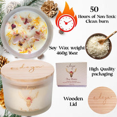 Deya Carnival Cardamom Christmas Candle Natural Soy 3 Wick Candle