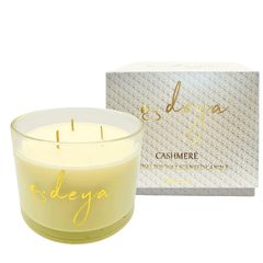 Deya CASHMERE Natural Soy Wax Large Candle - 3 Wick Candles