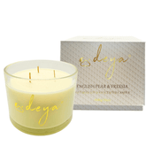 Deya ENGLISH PEAR & FREESIA Natural Soy Wax Large Candle - 3 Wick Candles