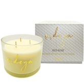 Deya RED ROSE Natural Soy Wax Large Candle - 3 Wick Candles