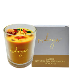 Deya Natural Amber Soy Wax Single Wick Candle