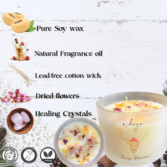Deya Carnival Cardamom Christmas Candle Natural Soy 3 Wick Candle