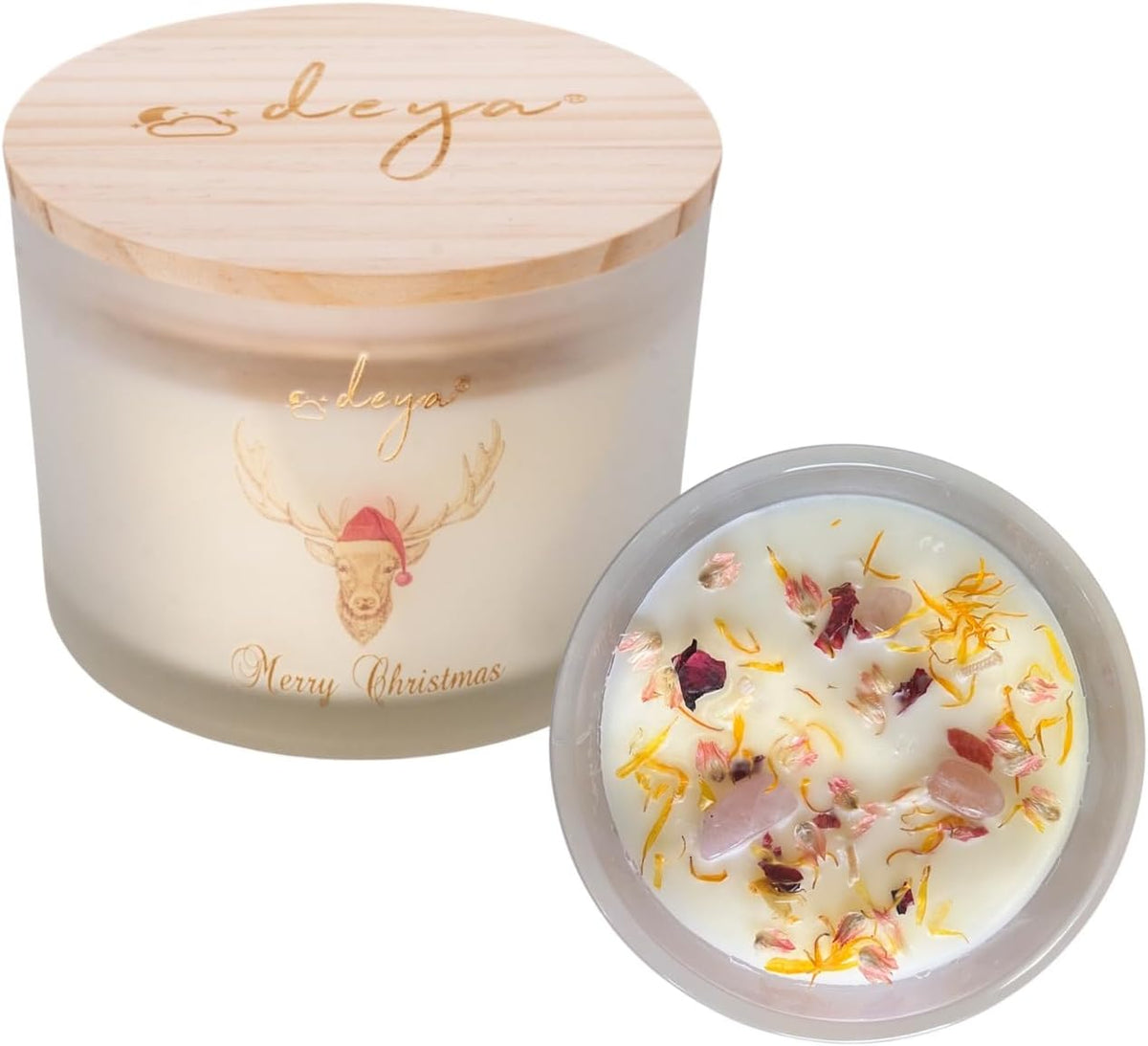 Deya Carnival Cardamom Christmas Candle Natural Soy 3 Wick Candle