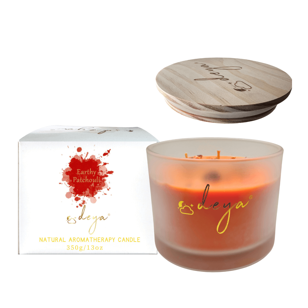 Deya Natural Soy Wax Earthy Patchouli 3 Wick Candle