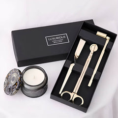 Luxurious 3-Piece Candle Tools Set - Elegant Wick Trimmer, Snuffer, and Wick Dipper for Perfect Candle Care(SILVER)