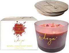 Deya Natural Soy Wax Lavender & Rosewood 3 Wick Candle