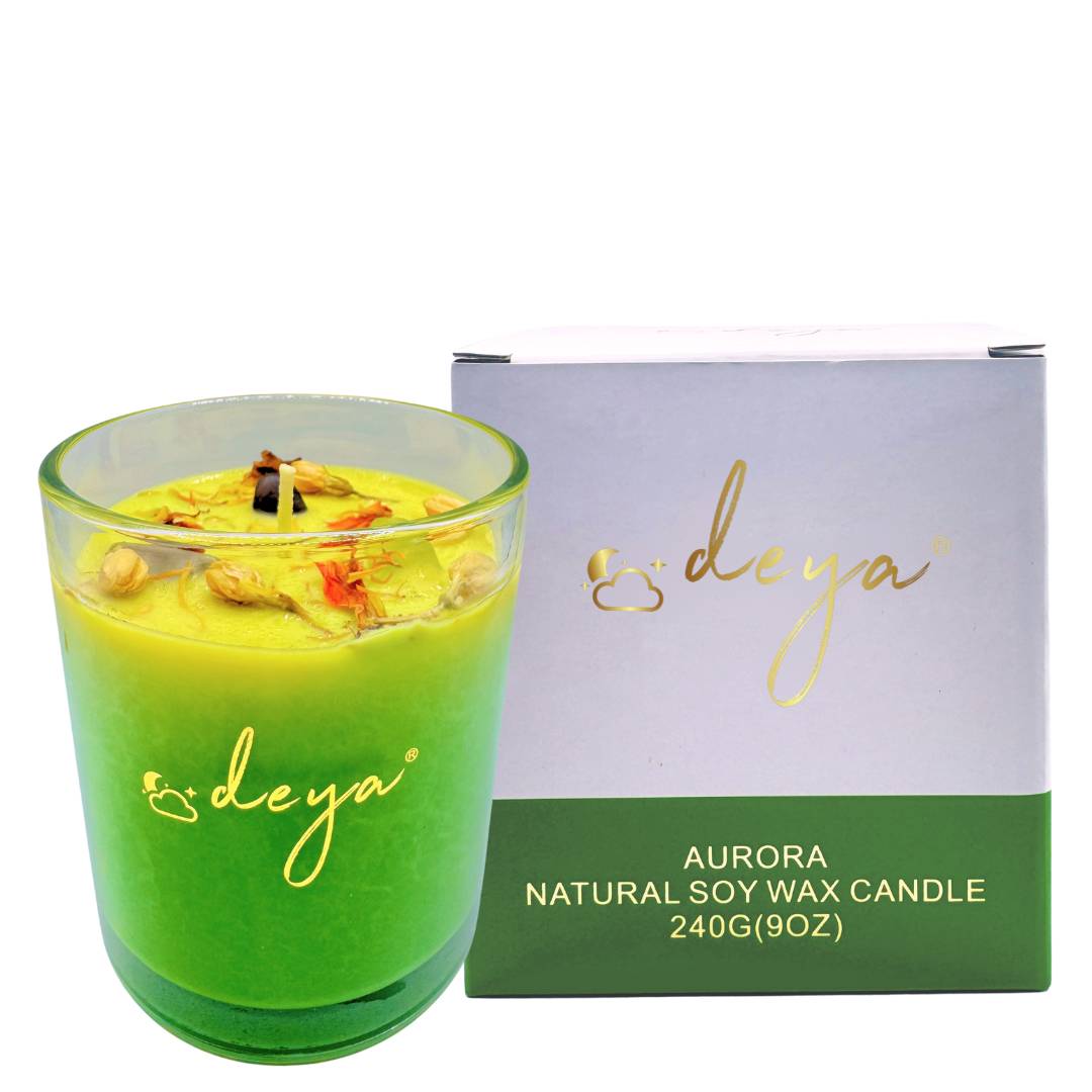 Deya Aurora Natural Soy Wax Single Wick Candle
