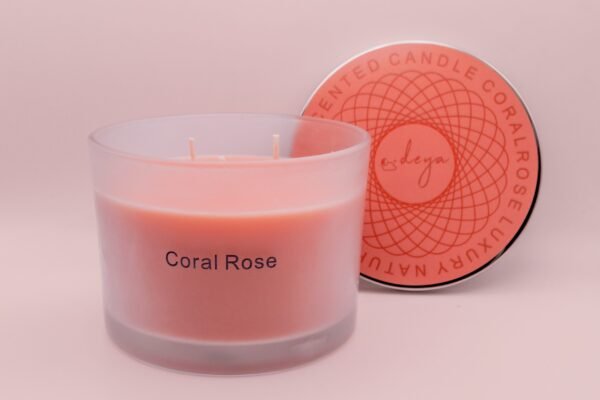 Coral Rose Natural soy wax candle